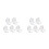 10Pcs White Denture Case with Snap Lock Durable Plastic Denture Holder 8