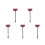 5Pcs Portable Red Silicone Tea Tray Scraping Tools for Kitchen Use 1