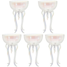 5Pcs Stylish Jellyfish Wine Goblets Versatile Drinking Glasses