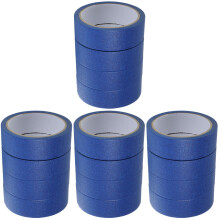 16Rolls Blue Low Tack Paper Tape for Painting, Crafting and Labeling