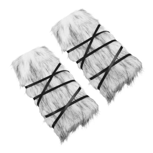 3Paare Wikinger Beinstulpen Hellgrau Verstellbar Für Damen 2