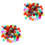2Pcs Plastic Chips 300 Count Colorful Markers for 4