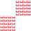 2Pcs PVC Clamp U Shape Red Durable Holder for Pipe and Wire Support 3