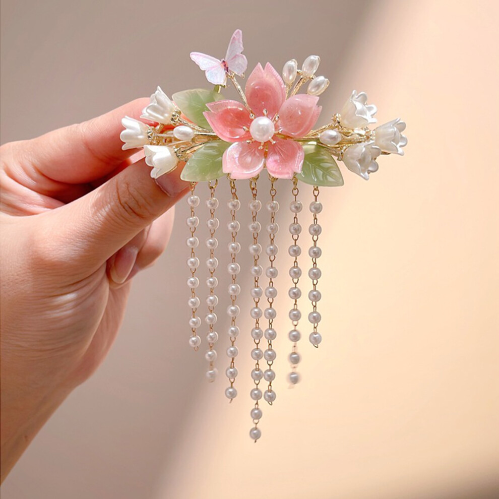 Dcph-Clothing Pearl Hair Clips For Thick Hair Styling