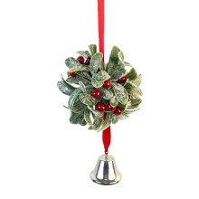 (White+red) 2pcs Red & White Berry Mistletoe Christmas Decor
