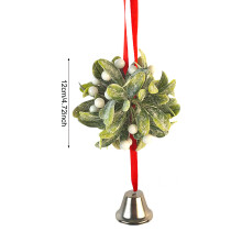 (White) 2pcs Red & White Berry Mistletoe Christmas Decor