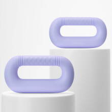 (Mist Purple, 1.0kg x 2) Soft Gel Ring Dumbbells for Home Gym Workout