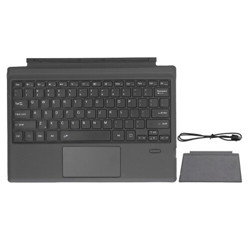 Bluetooth Enabled Wireless Keyboard For Surface Pro7To Pro3, Trackpad With Multi Touch Gesture Type C Charging Rechargeable Battery Magnetic