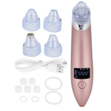 USB Rechargeable Face Cleaner Tool For Blackhead Removal, Facial Pore Vacuum With Adjustable Suction And Led Display