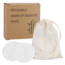 Organic Cotton Makeup Remover Pads Reusable Eco Friendly Zero Waste Cleansing Rounds Sustainable Skincare For Sensitive Skin Includes Mesh Laundry