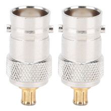 Low Loss RF Coaxial Adapter Nickel Plated Connector BNC Female Connector MCX Male Connector Impedance50Ohm Communication Connecting RF Adapter for