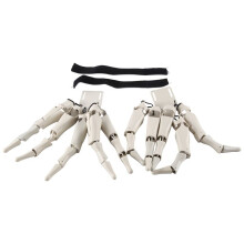 WeißE Bewegliche Halloween-Finger-Skelett-HäNde, Realistische Horror-Geist-Klauen-Requisiten, Fingerhandschuh