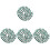 4Pièces Applique Creative Verte En Cristal Pour Bride Sash 1