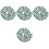 4Pièces Applique Creative Verte En Cristal Pour Bride Sash 4