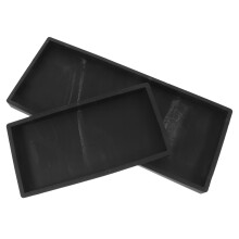2Pcs Kitchen Silicone Sponge Holder Black Waterproof Counter Organizer