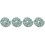 4Pièces Applique Creative Verte En Cristal Pour Bride Sash 5