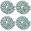 4Pièces Applique Creative Verte En Cristal Pour Bride Sash 6