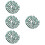 4Pièces Applique Creative Verte En Cristal Pour Bride Sash 8