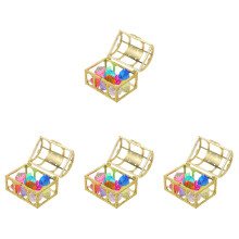 4Sets Colorful Acrylic Gems Treasure Chest for Kids Decorative Playset
