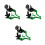 3Paires Leviers Aluminium 7/8 Pouces Réglables 4
