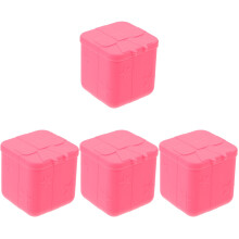 4Pcs Small Pink Silicone Sauce Containers Condiment Cups for Travel