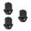 3Pièces Protections Écrous Roue M14x15 Alliage Noir 6