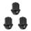 3Pièces Protections Écrous Roue M14x15 Alliage Noir 7