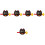 5Sets ABS Cartoon Vis Percussie Speelgoed Office Ontspannend Speel 5