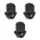 3Pièces Protections Écrous Roue M14x15 Alliage Noir 9