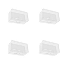 8Pcs Transparent PP Pencil Case Large Capacity for Office Art Students