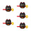 5Sets ABS Cartoon Vis Percussie Speelgoed Office Ontspannend Speel 11
