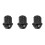 3Pièces Protections Écrous Roue M14x15 Alliage Noir 1