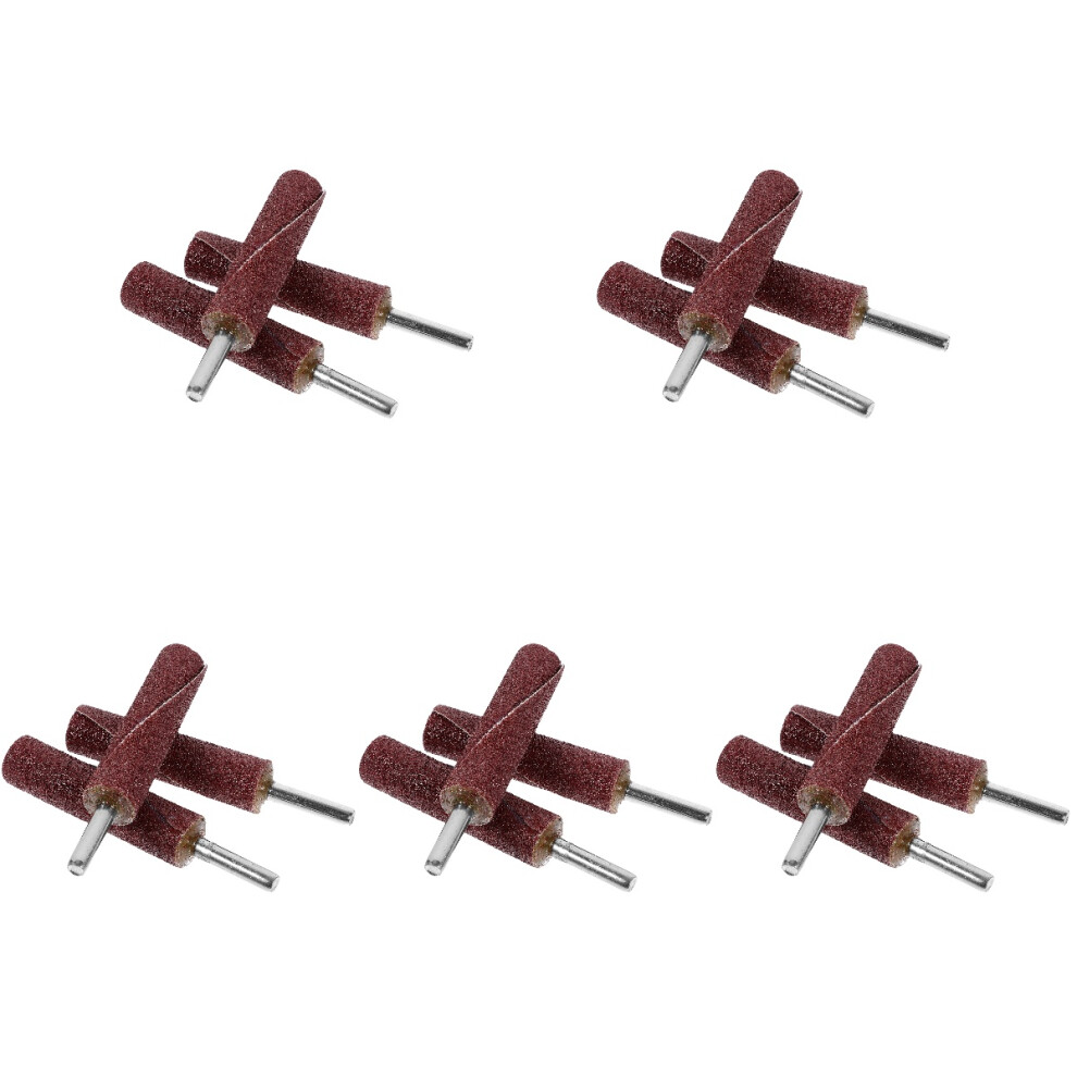 15Pcs Rotary Tool Sanding Drum Mandrels Dark Red Sandpaper For Diy Use 3713135338951