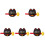 5Sets ABS Cartoon Vis Percussie Speelgoed Office Ontspannend Speel 1