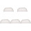 5Pcs White PVC Rain Gutter End Caps Easy Install Downspout Accessories 1
