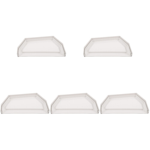 5Pcs White PVC Rain Gutter End Caps Easy Install Downspout Accessories