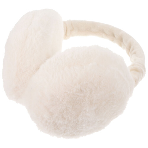 4Pièces Cache-Oreilles Blancs Douillets Usage Extérieur Hiver 1