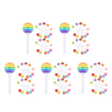 300Pcs Resin Lollipop Nail Charms Colorful Mini Candy Nail Accessories