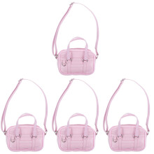 4Pcs Pink Mini Doll Purse PU Material Crossbody Bag for 18-Inch Dolls