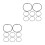 16Pcs Universal Mic Shock Mount Elastic Bands Rubber Noise Reducers 9