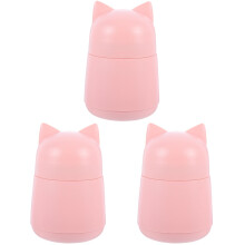 3Pcs Portable Pink Hot Food Jar Insulated Soup Cup with Spoon