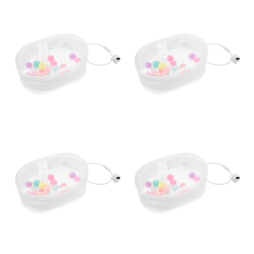 4Pcs High Transparency Doll Storage Bag Lightweight PVC Carrying Case