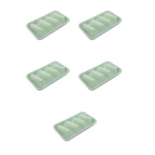 5Pcs Green Silicone Taco Holder Tray with Dividers Non-Slip for Tacos