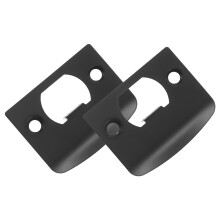 2Sets Stainless Steel Door Lock Hole Fixing Cover Black for Home Use