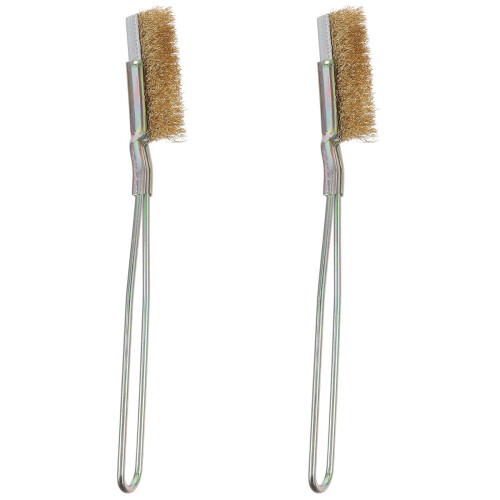 2Pcs Golden Wire Brush for Home Metal Surfaces Rust Cleaning Tool