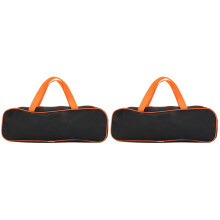 2Pcs Portable Grill Tool Organizer Bag Black Oxford for Picnic Camping