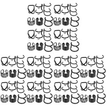 72St Zwarte Metalen Ear Cuffs Vrouwen Non Piercing Oorbellen Set