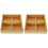 2St Draadloze Fruit- En Snackdoos Met 4 Compartimenten Bruin 1