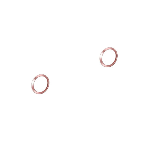2Pcs Copper Home Button Sticker for Fingerprint Recognition Rose Gold