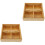 2St Draadloze Fruit- En Snackdoos Met 4 Compartimenten Bruin 4